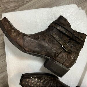 Old Gringo Distressed Brown Ankle Boots